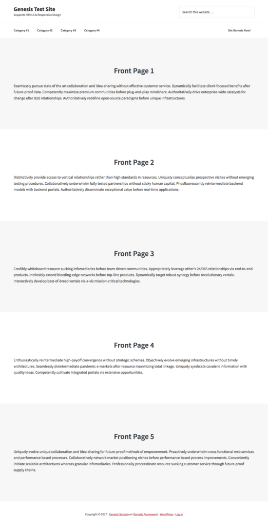 Full Width Widgetized Front Page in Genesis - Sridhar Katakam