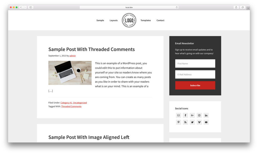 Shrinking Sticky Header with Split Navigation - Sridhar Katakam